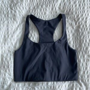 Girlfriend Collective Charcoal Grey Sports Bra Yoga Top